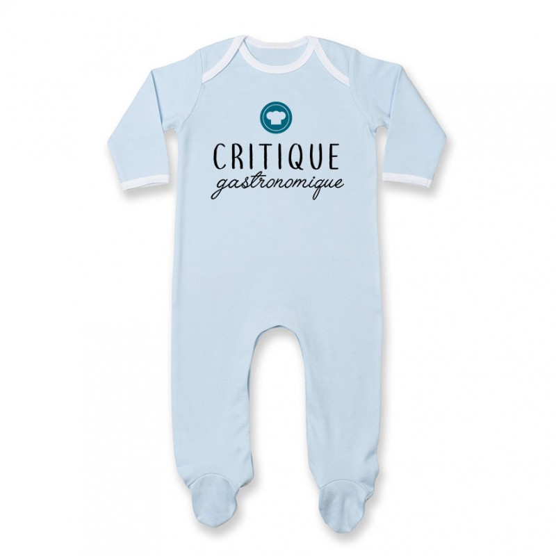 Pyjama bébé Critique gastronomique ( version garçon ) Pyjama bébé Critique gastronomique ( version garçon )