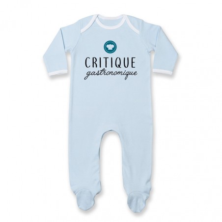 Pyjama bébé Critique gastronomique ( version garçon )