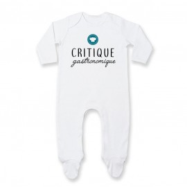 Pyjama bébé Critique gastronomique ( version garçon )