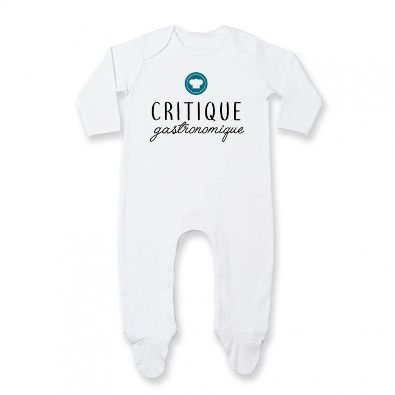 Pyjama bébé Critique gastronomique ( version garçon ) Pyjama bébé Critique gastronomique ( version garçon )
