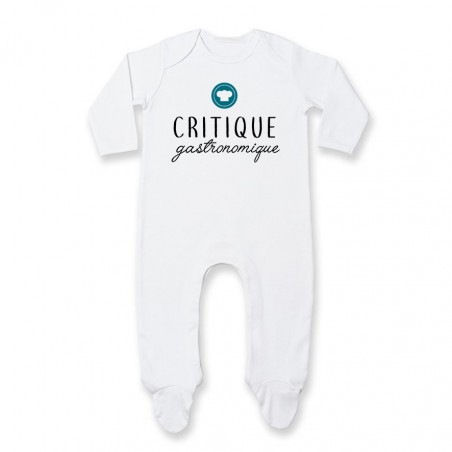 Pyjama bébé Critique gastronomique ( version garçon )