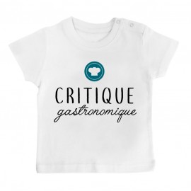 T-Shirt bébé Critique gastronomique ( version garçon )