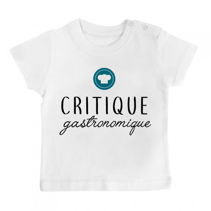 T-Shirt bébé Critique gastronomique ( version garçon ) T-Shirt bébé Critique gastronomique ( version garçon )