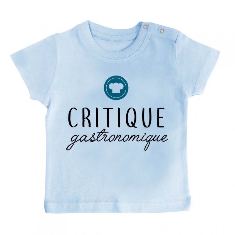 T-Shirt bébé Critique gastronomique ( version garçon ) T-Shirt bébé Critique gastronomique ( version garçon )