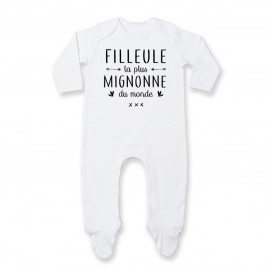 Pyjama bébé Filleule la plus mignonne du monde