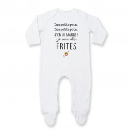 Pyjama bébé J'en ai marre je veux des frites