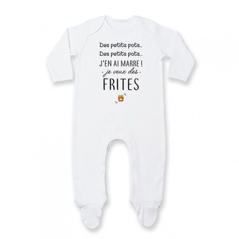 Pyjama bébé J'en ai marre je veux des frites