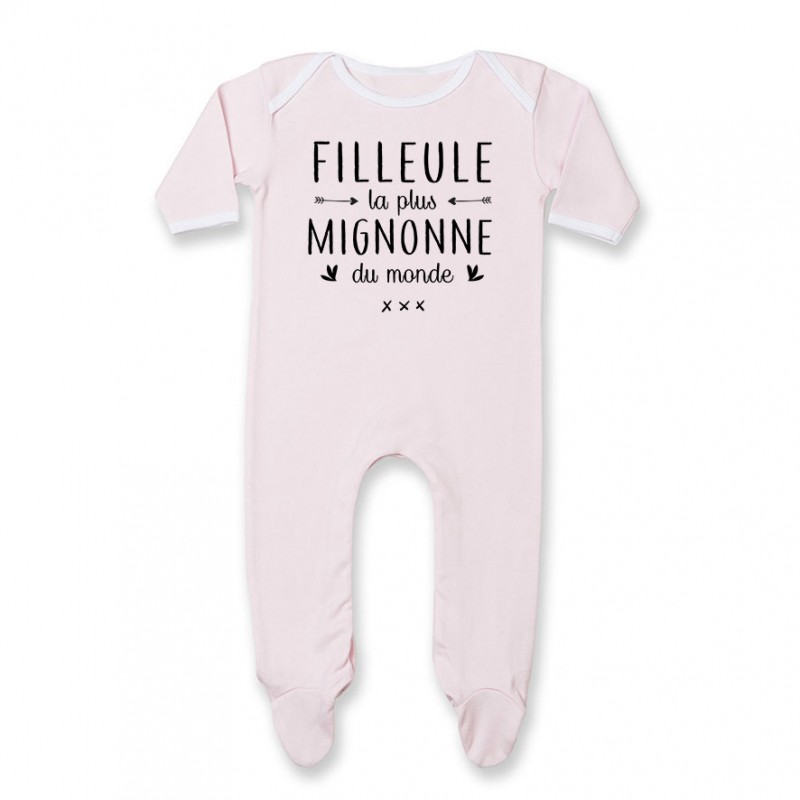Pyjama bébé Filleule la plus mignonne du monde Pyjama bébé Filleule la plus mignonne du monde