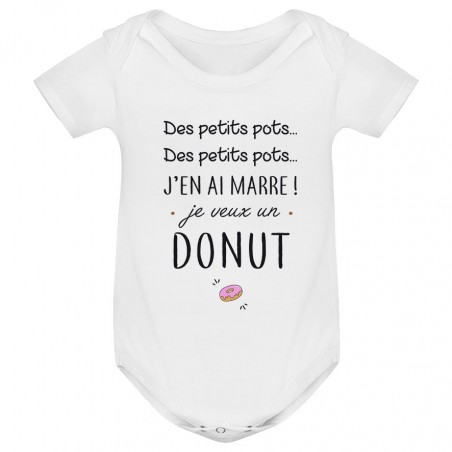 Body bébé J'en ai marre je veux un donut