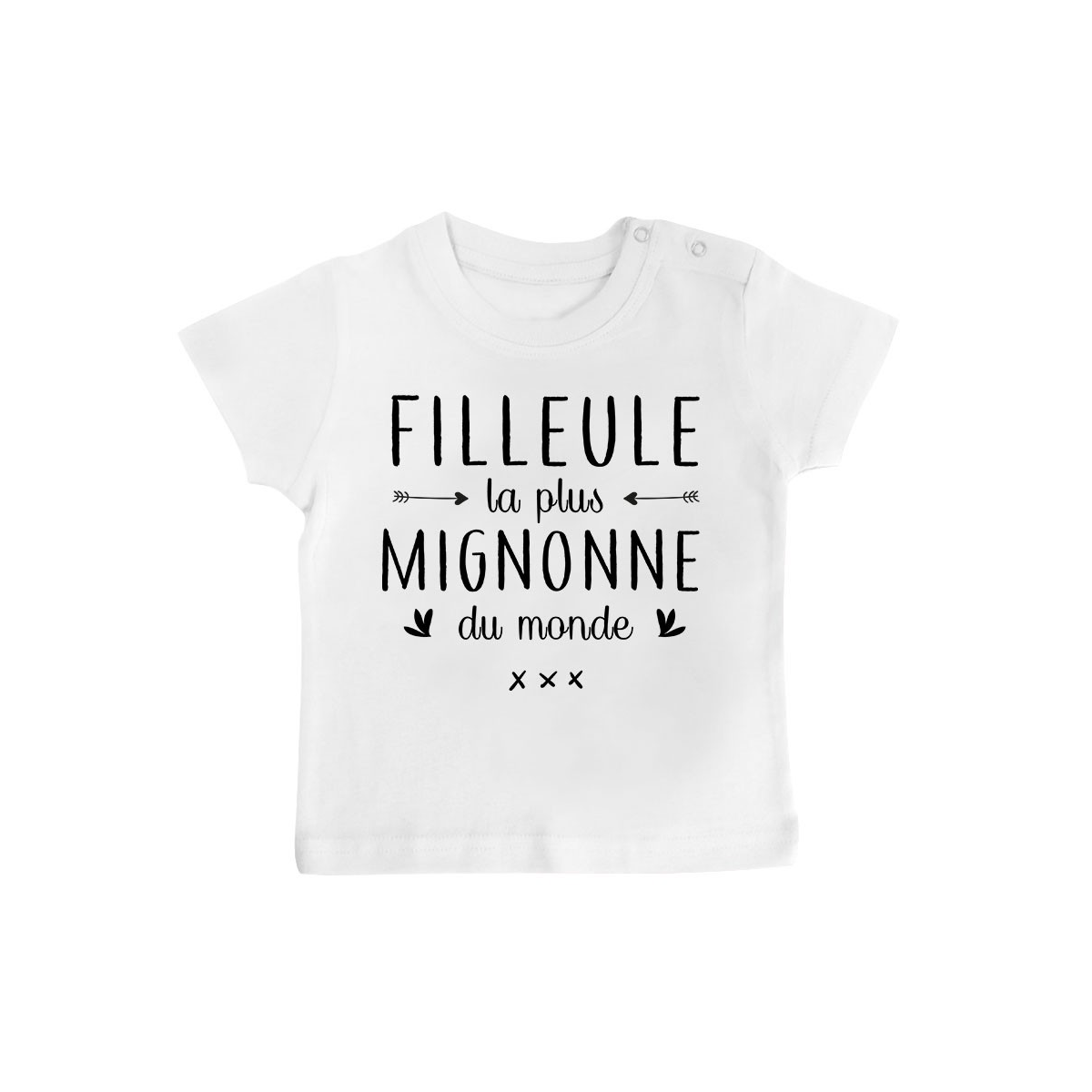 T-Shirt bébé Filleule la plus mignonne du monde