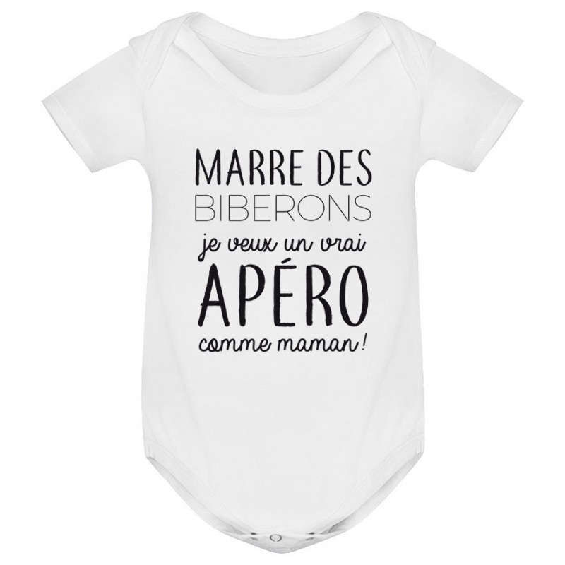 Body bébé Je veux un vrai apéro comme maman Body bébé Je veux un vrai apéro comme maman