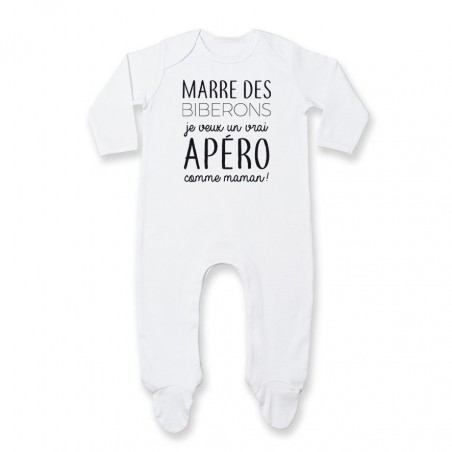 Pyjama bébé Je veux un vrai apéro comme maman