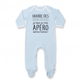 Pyjama bébé Je veux un vrai apéro comme maman