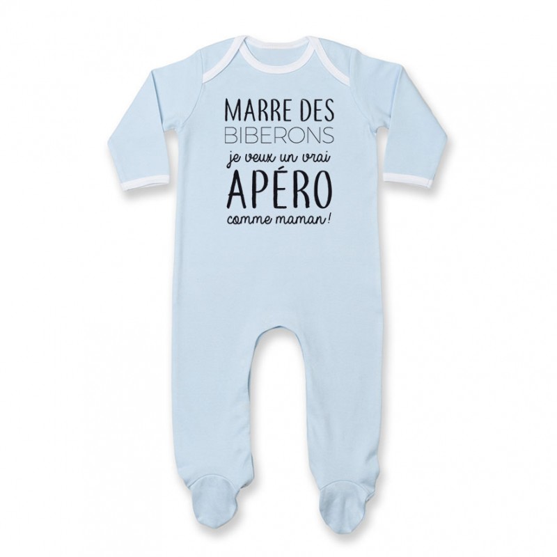 Pyjama bébé Je veux un vrai apéro comme maman