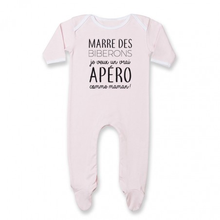 Pyjama bébé Je veux un vrai apéro comme maman