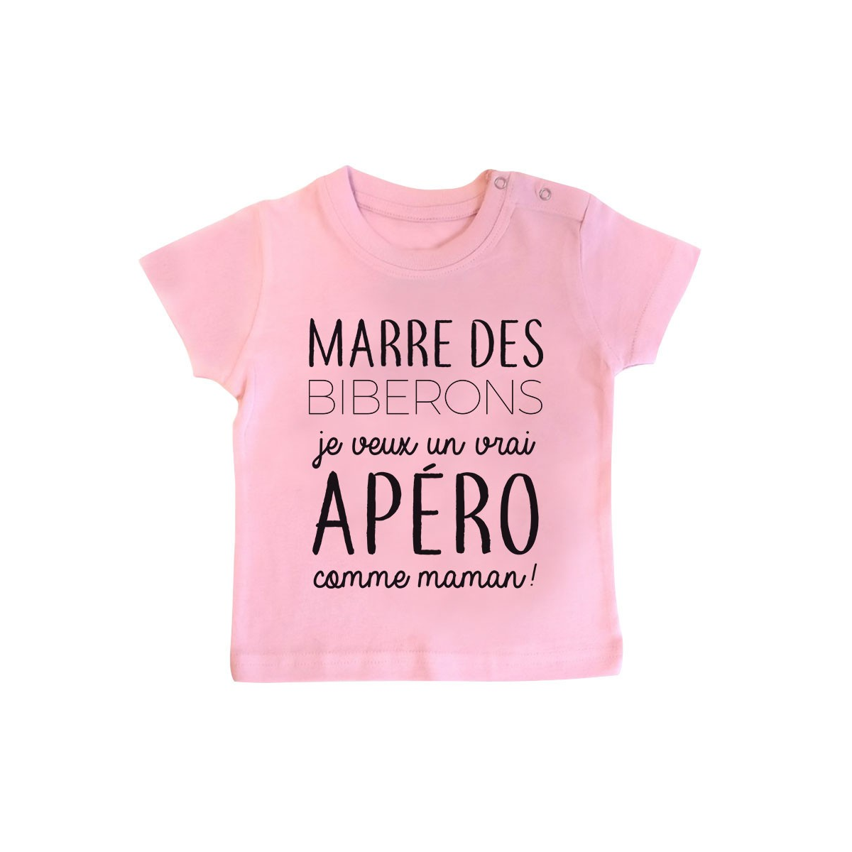 T-Shirt bébé Je veux un vrai apéro comme maman