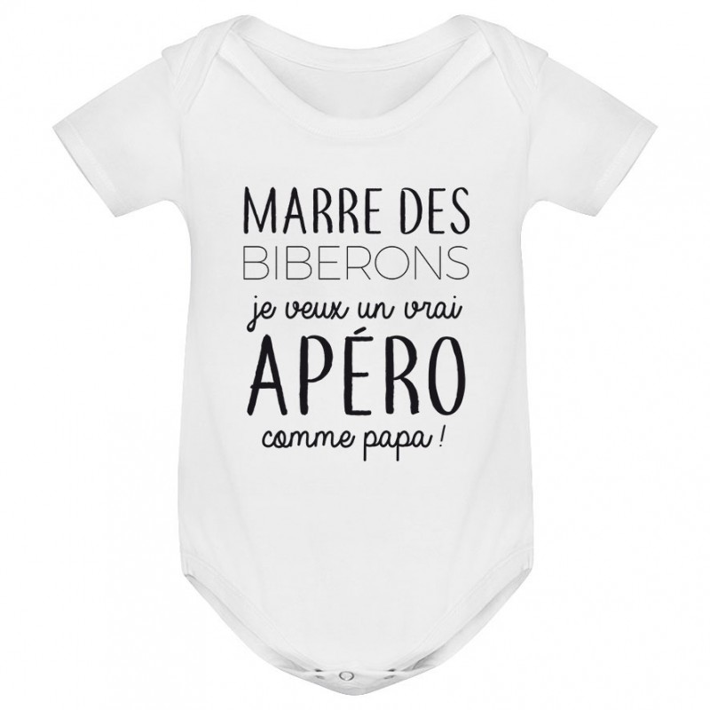 Body bébé Je veux un vrai apéro comme papa Body bébé Je veux un vrai apéro comme papa