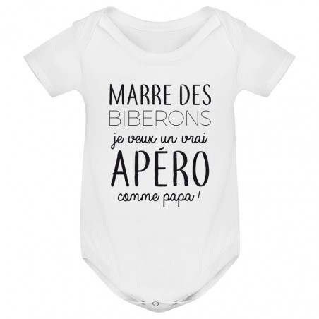 Body bébé Je veux un vrai apéro comme papa