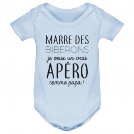 Body bébé Je veux un vrai apéro comme papa