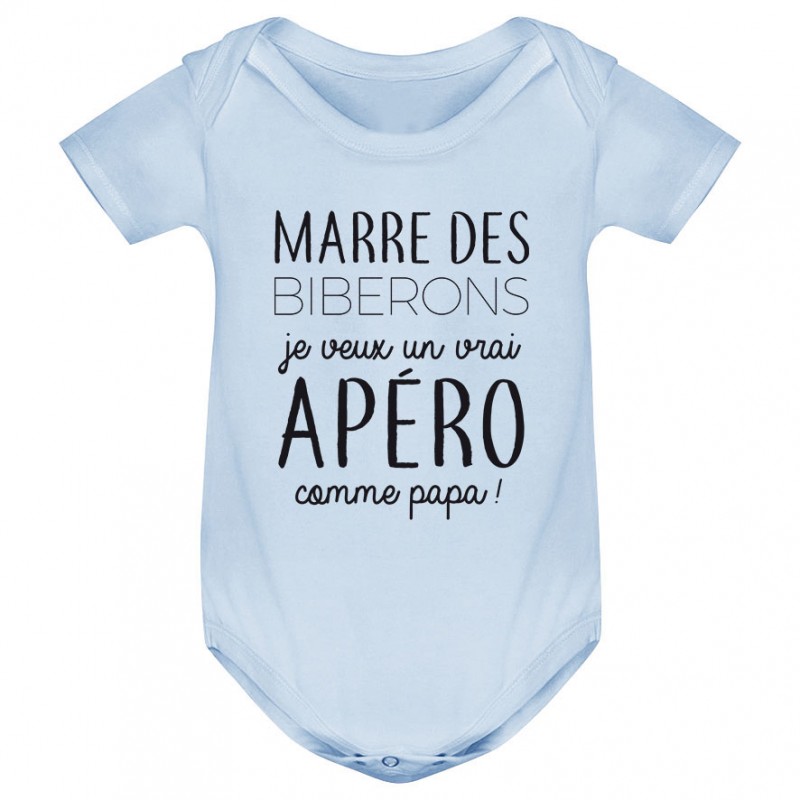 Body bébé Je veux un vrai apéro comme papa Body bébé Je veux un vrai apéro comme papa