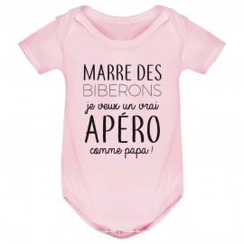 Body bébé Je veux un vrai apéro comme papa