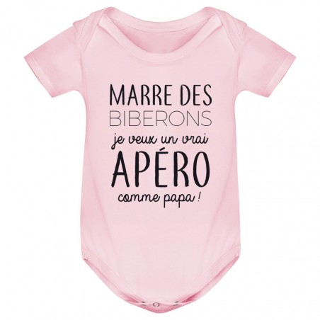 Body bébé Je veux un vrai apéro comme papa