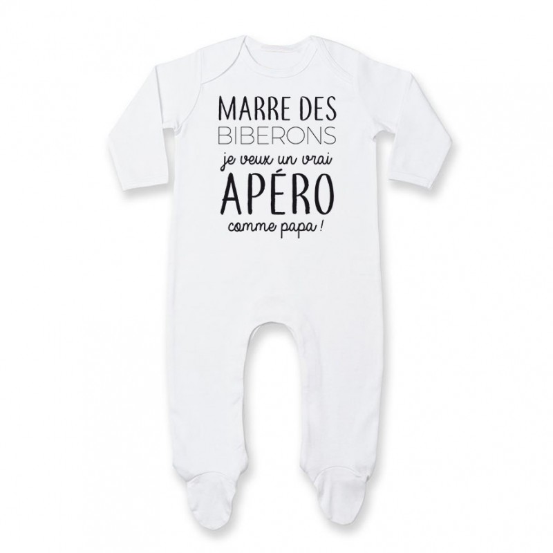 Pyjama bébé Je veux un vrai apéro comme papa