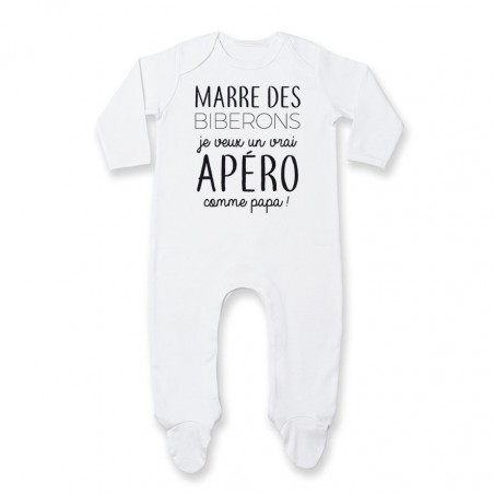 Pyjama bébé Je veux un vrai apéro comme papa