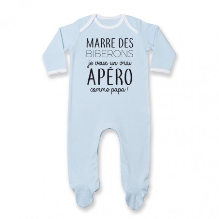 Pyjama bébé Je veux un vrai apéro comme papa