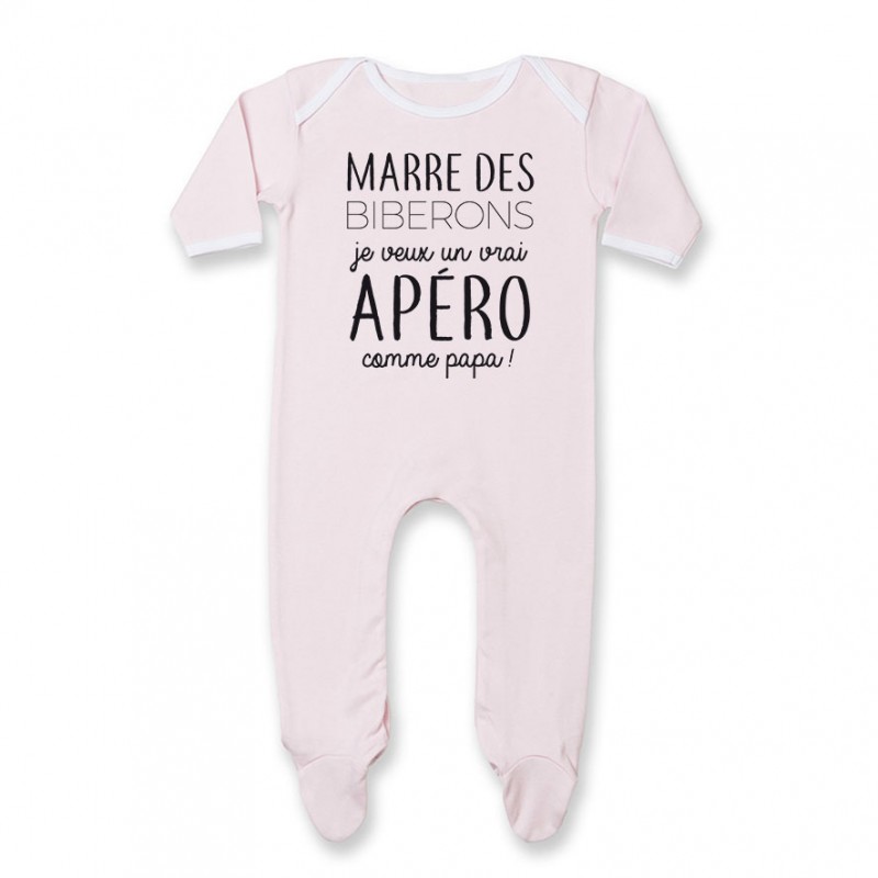 Pyjama bébé Je veux un vrai apéro comme papa Pyjama bébé Je veux un vrai apéro comme papa