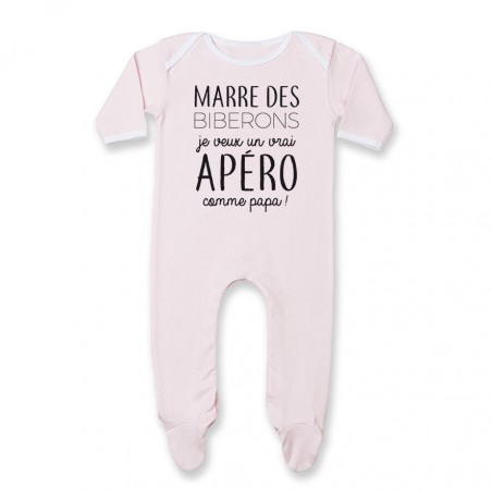 Pyjama bébé Je veux un vrai apéro comme papa