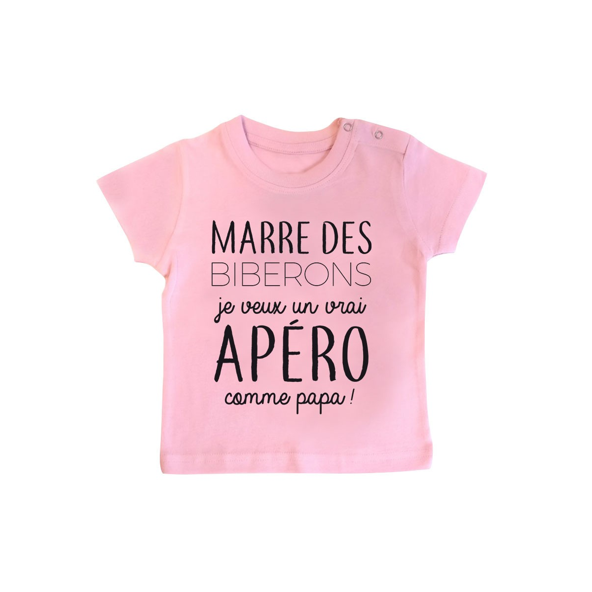 T-Shirt bébé Je veux un vrai apéro comme papa