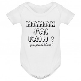 Body bébé Maman j'ai faim