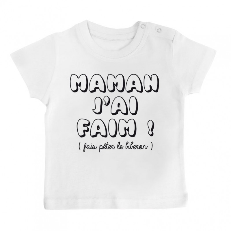 T-Shirt bébé Maman j'ai faim