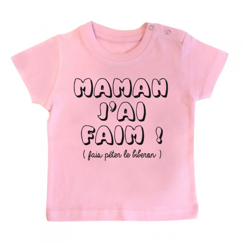 T-Shirt bébé Maman j'ai faim