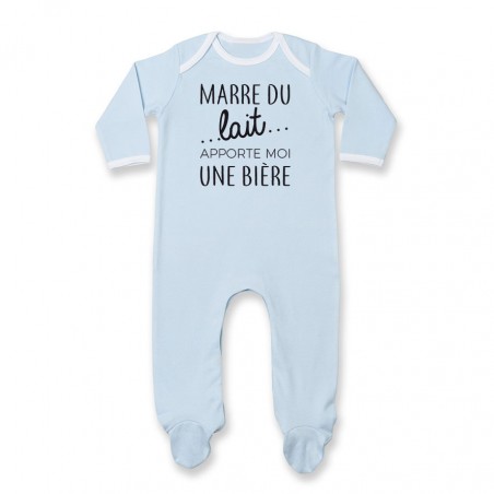 Pyjama bébé Marre du lait apporte moi un bière