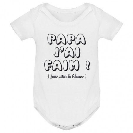 Body bébé Papa j'ai faim