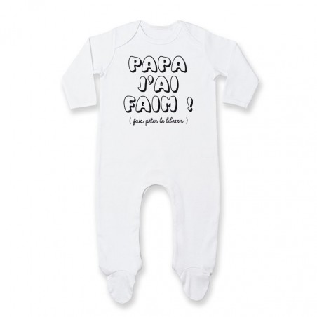 Pyjama bébé Papa j'ai faim