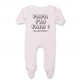 Pyjama bébé Papa j'ai faim