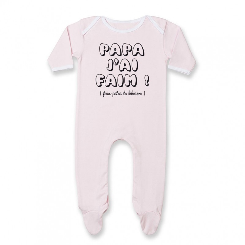 Pyjama bébé Papa j'ai faim Pyjama bébé Papa j'ai faim