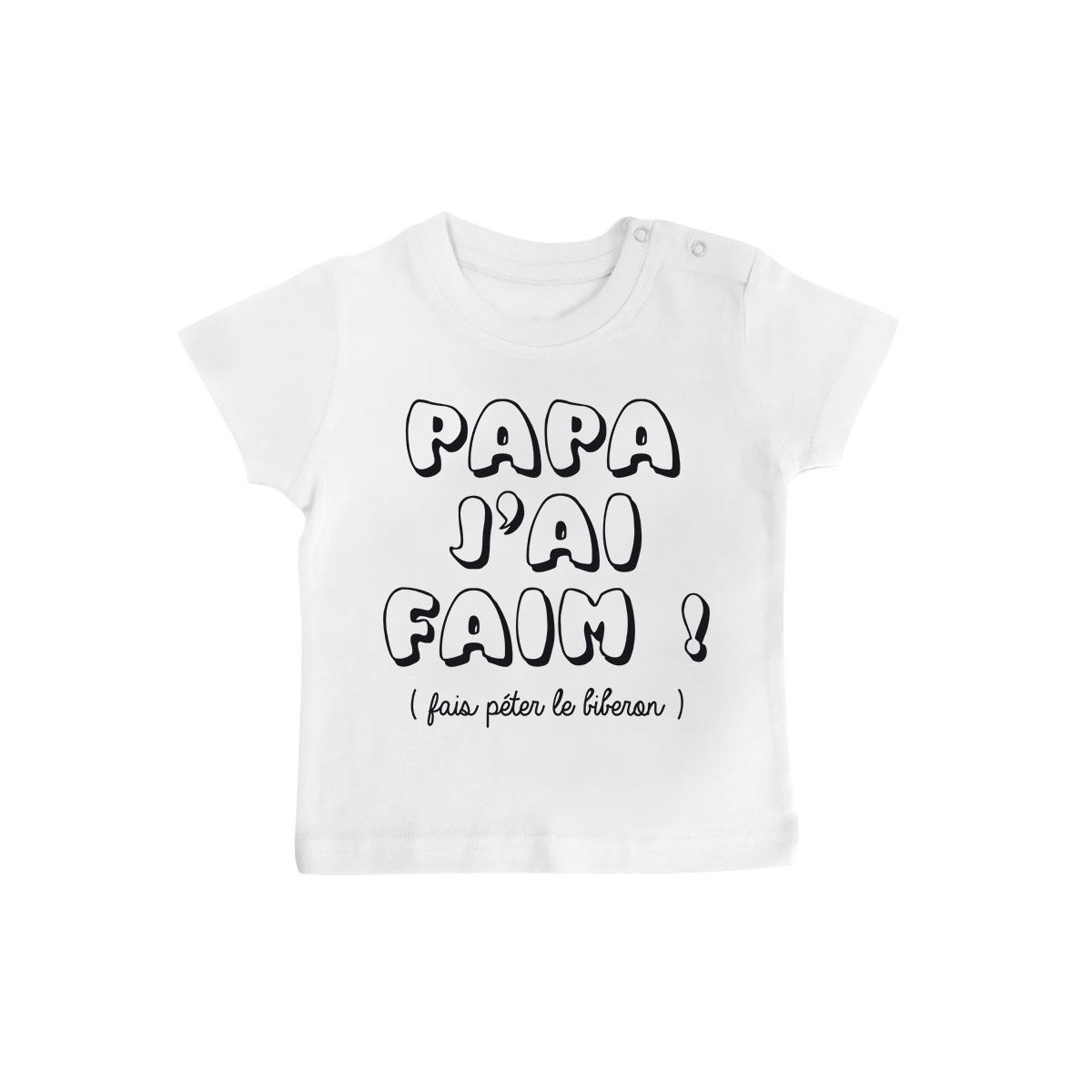 T-Shirt bébé Papa j'ai faim