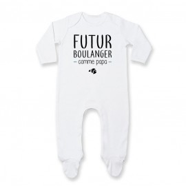 Pyjama bébé Futur boulanger comme papa