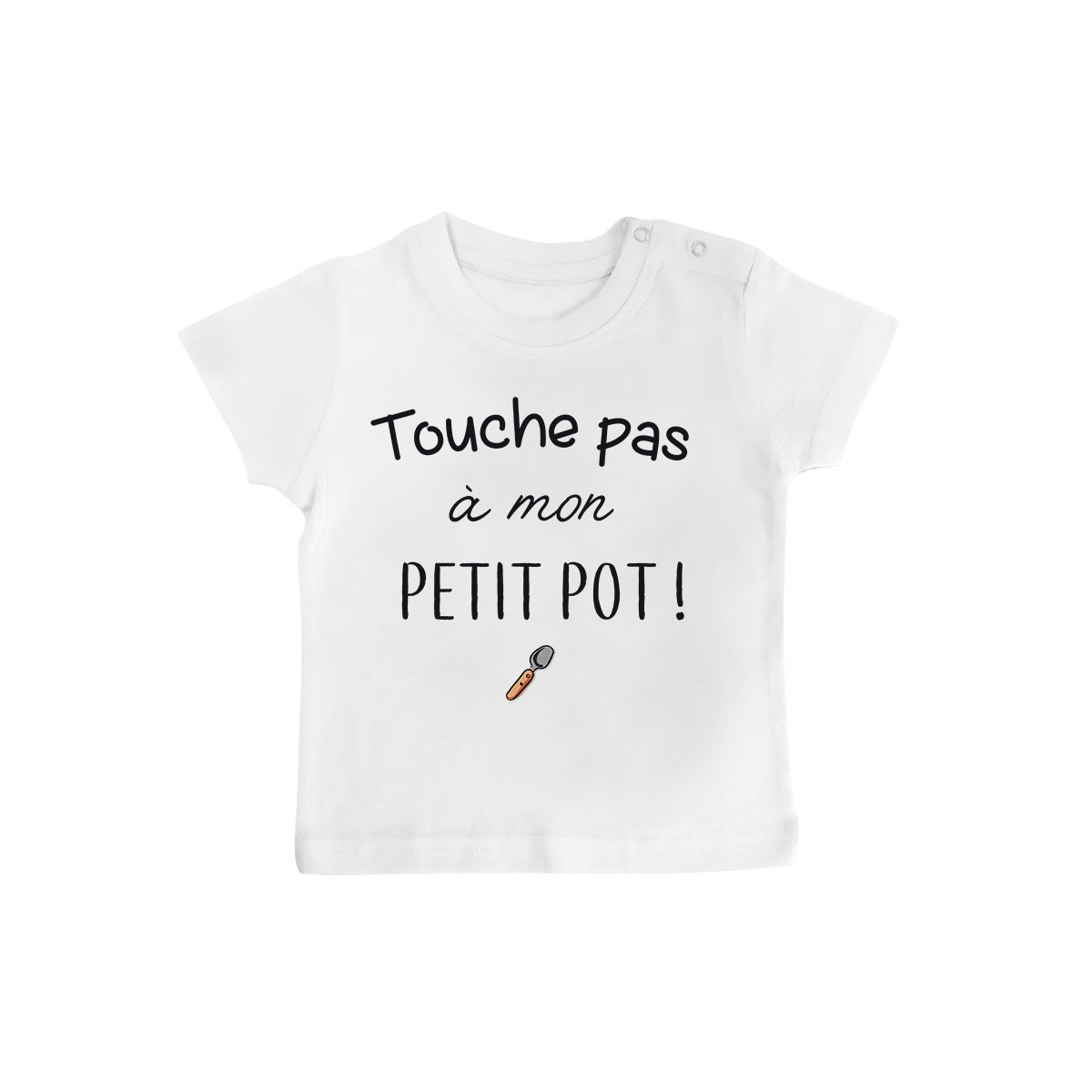 T-Shirt bébé Touche pas à mon petit pot