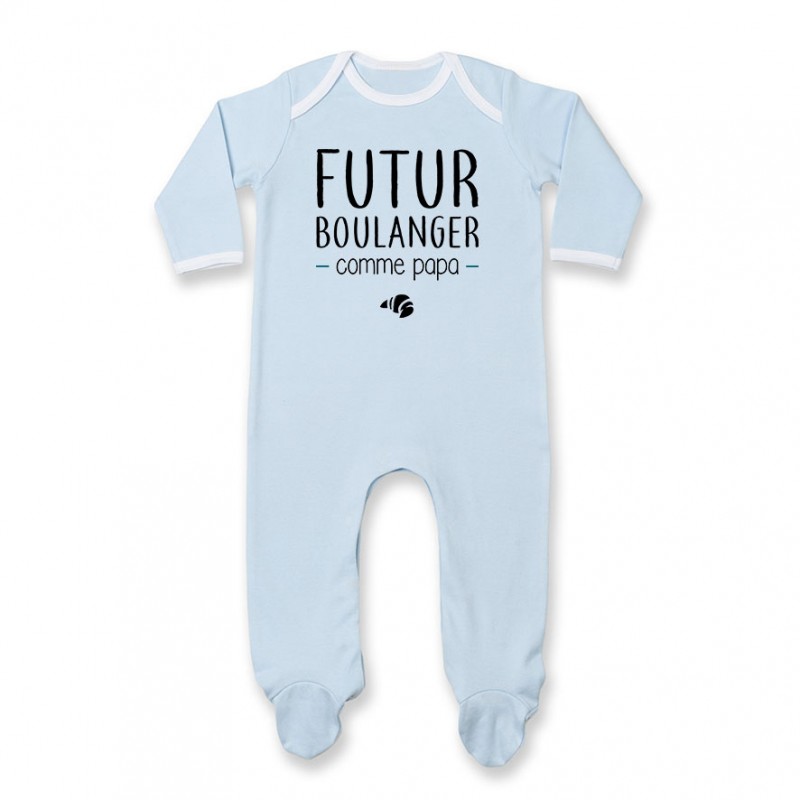 Pyjama bébé Futur boulanger comme papa Pyjama bébé Futur boulanger comme papa