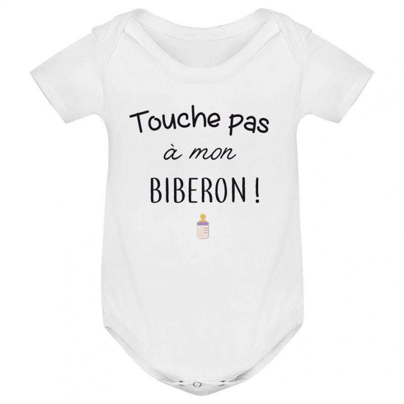 Body bébé Touche pas à mon biberon Body bébé Touche pas à mon biberon