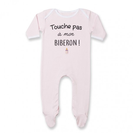 Pyjama bébé Touche pas à mon biberon