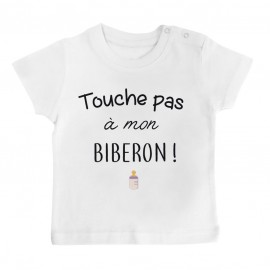 T-Shirt bébé Touche pas à mon biberon