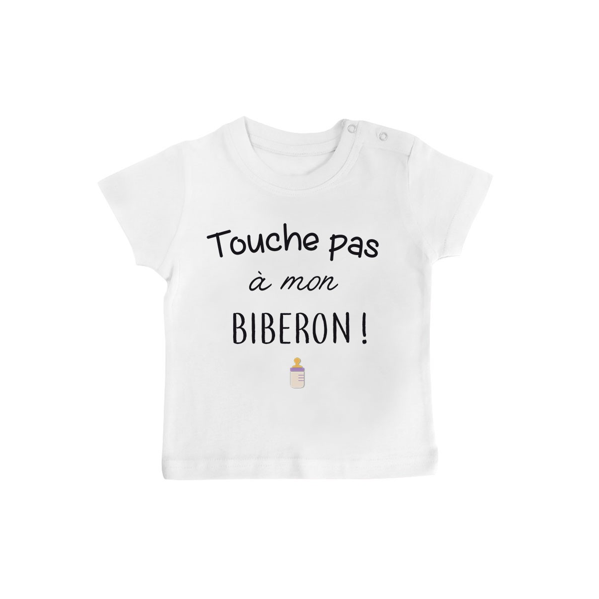 T-Shirt bébé Touche pas à mon biberon