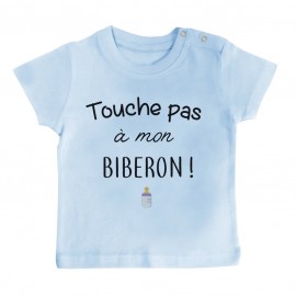 T-Shirt bébé Touche pas à mon biberon