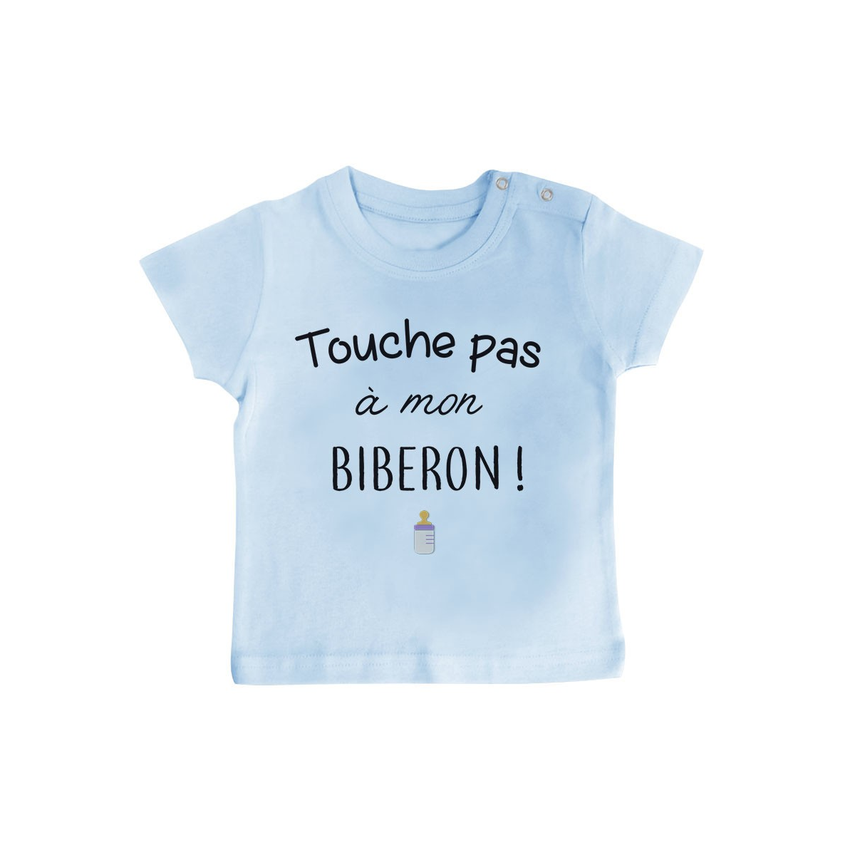 T-Shirt bébé Touche pas à mon biberon